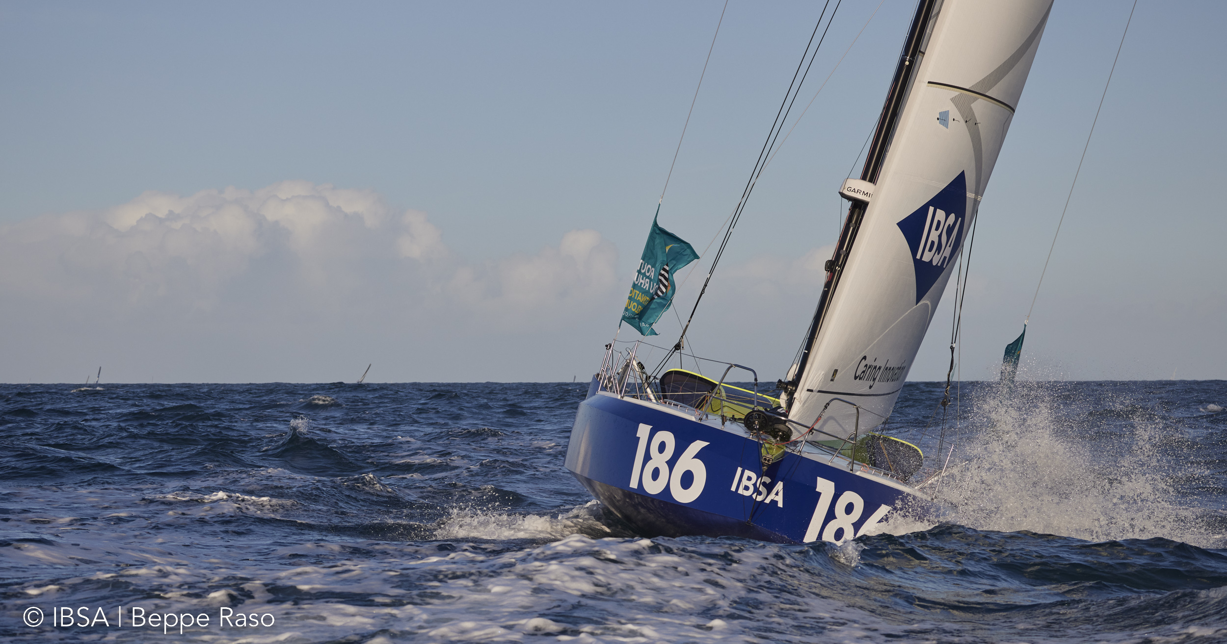 Alberto Bona and the Class40 IBSA set sail for the Route du Rhum